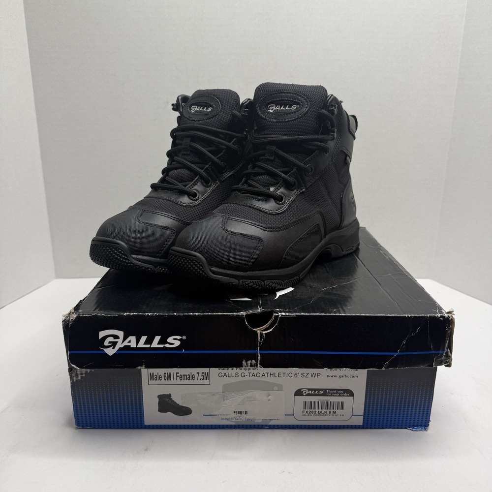Galls G-TAC Athletic 6” Waterproof Tactical Boots Men 6 Women 7.5 FX282 NEW